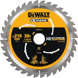 DeWalt Extreme Runtime Circular Saw Blade - 216mm, 36T, 30mm