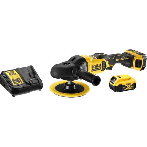 DeWalt DCM849 18V XR Brushless Rotary Polisher - 2 x 5ah Li-ion, Charger, Case