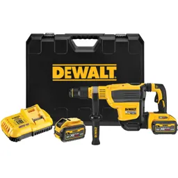 DeWalt DCH614 54v XR Cordless FLEXVOLT SDS Max Combination Hammer - 2 x 9ah Li-ion, Charger, Case