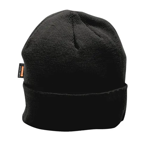 Portwest Insulatex Lined Knit Hat - Black, One Size