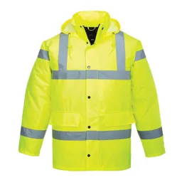 Oxford Weave 300D Class 3 Hi Vis Traffic Jacket - Yellow, M