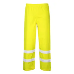 Oxford Weave 300D Class 1 Hi Vis Trousers - Yellow, Small, 32"