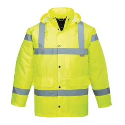 Oxford Weave 300D Class 3 Hi Vis Breathable Jacket - Yellow, 2XL