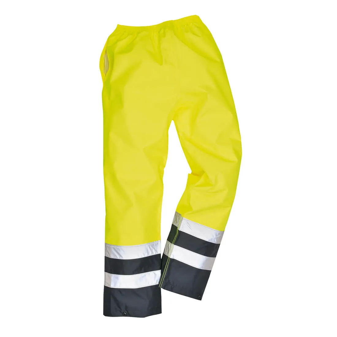 Oxford Weave 300D Class 2 Two Tone Hi Vis Trousers - Yellow / Navy, M
