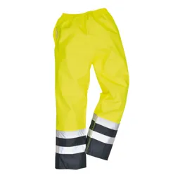 Oxford Weave 300D Class 2 Two Tone Hi Vis Trousers - Yellow / Navy, 2XL