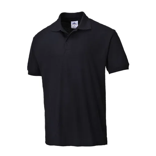 Portwest Naples Polo Shirt - Black, 3XL