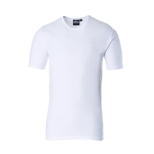 Portwest Thermal Short Sleeve T Shirt - White, 2XL