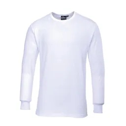 Portwest Thermal Long Sleeve T Shirt - White, L