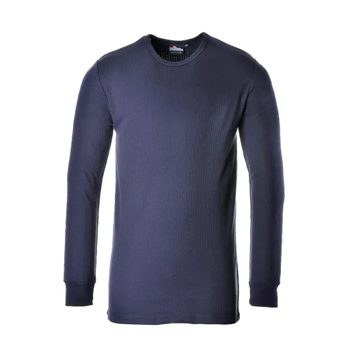 Portwest Thermal Long Sleeve T Shirt - Navy, XL