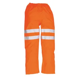 Oxford Weave 300D Class 2 GO/RT Hi Vis Traffic Trousers - Orange, 3XL