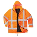 RWS Hi Vis Traffic Jacket and Detachable Lining - Orange, L