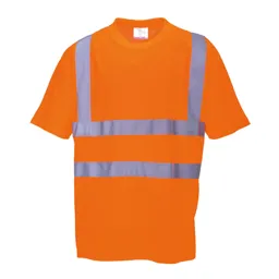 Portwest Mens Hi Vis Class 2 Rail T Shirt RIS - Orange, XL