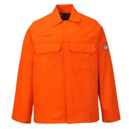 Biz Weld Mens Flame Resistant Jacket - Orange, S