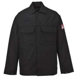 Biz Weld Mens Flame Resistant Jacket - Black, L