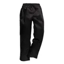 Portwest C070 Drawstring Chef Trousers - Black, Large, 31"
