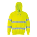 Portwest Class 3 Hi Vis Hooded Sweatshirt - Yellow, M