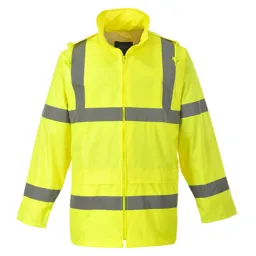 Portwest Hi Vis Rain Jacket - Yellow, M