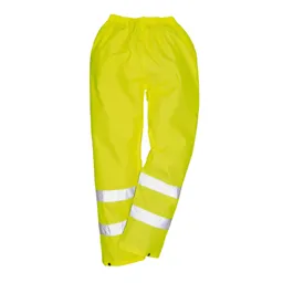 Portwest Hi Vis Rain Trousers - Yellow, M