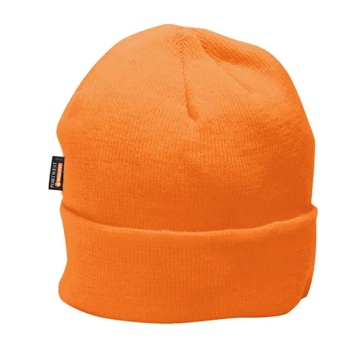Portwest Insulatex Lined Knit Hat - Orange, One Size