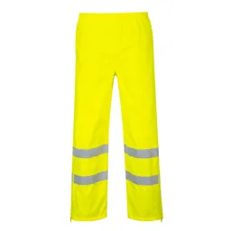 Oxford Weave 300D Class 1 Breathable Hi Vis Breathable Trousers - Yellow, L