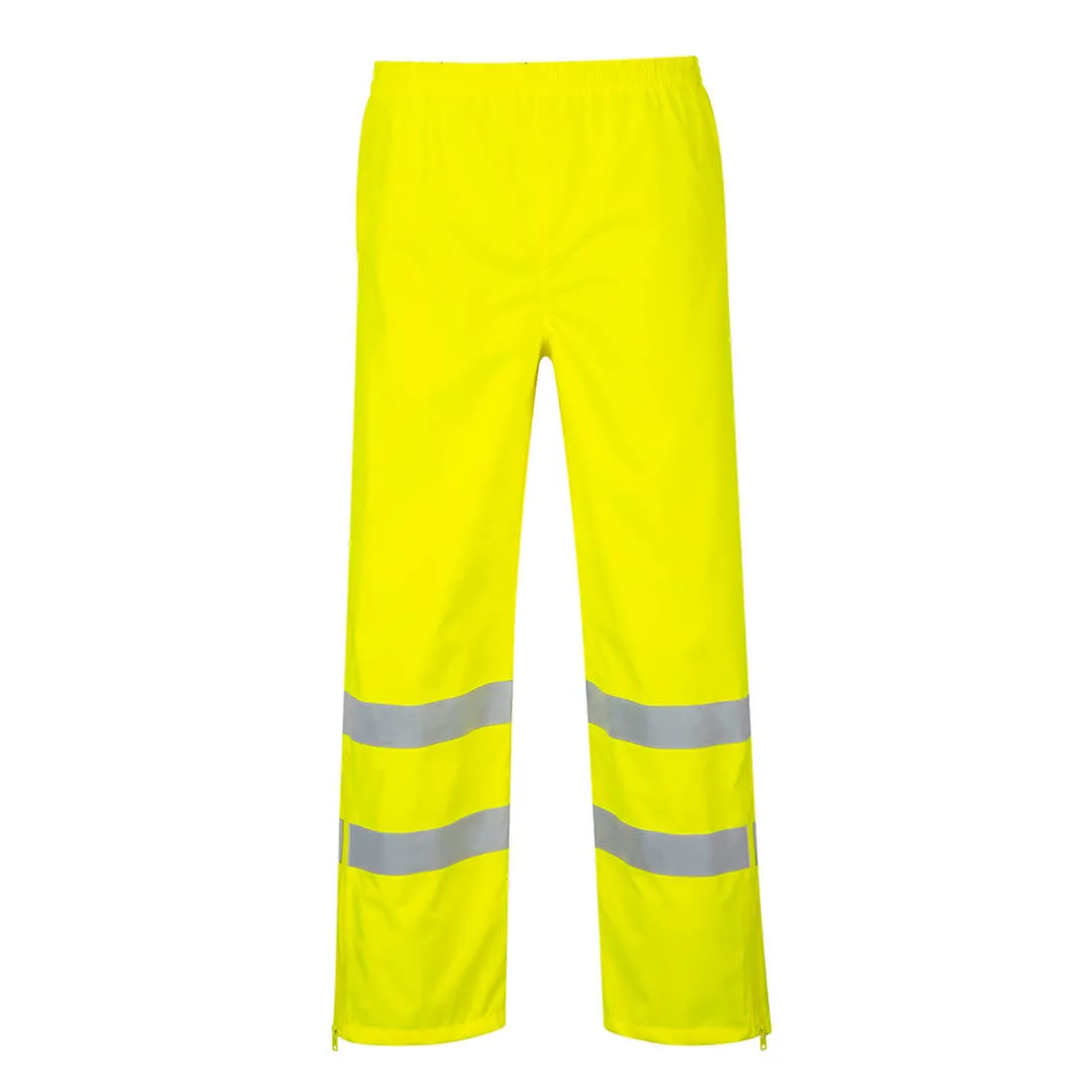 Oxford Weave 300D Class 1 Breathable Hi Vis Breathable Trousers - Yellow, 3XL