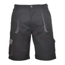 Portwest Mens Texo Contrast Work Shorts - Black, L
