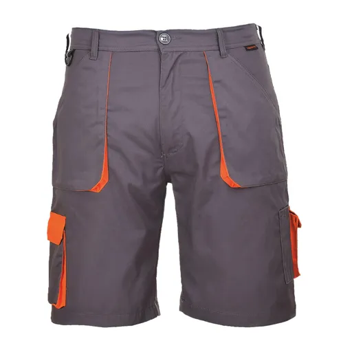 Portwest Mens Texo Contrast Work Shorts - Grey, XL