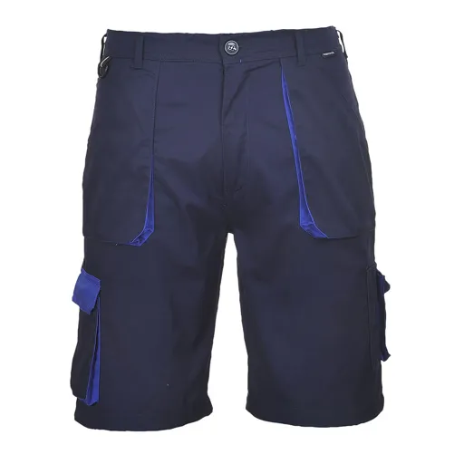 Portwest Mens Texo Contrast Work Shorts - Navy, S