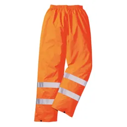 Portwest Hi Vis Rain Trousers - Orange, S