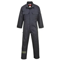 Biz Flame Mens Multi-Norm Flame Resistant Coverall - Navy, L