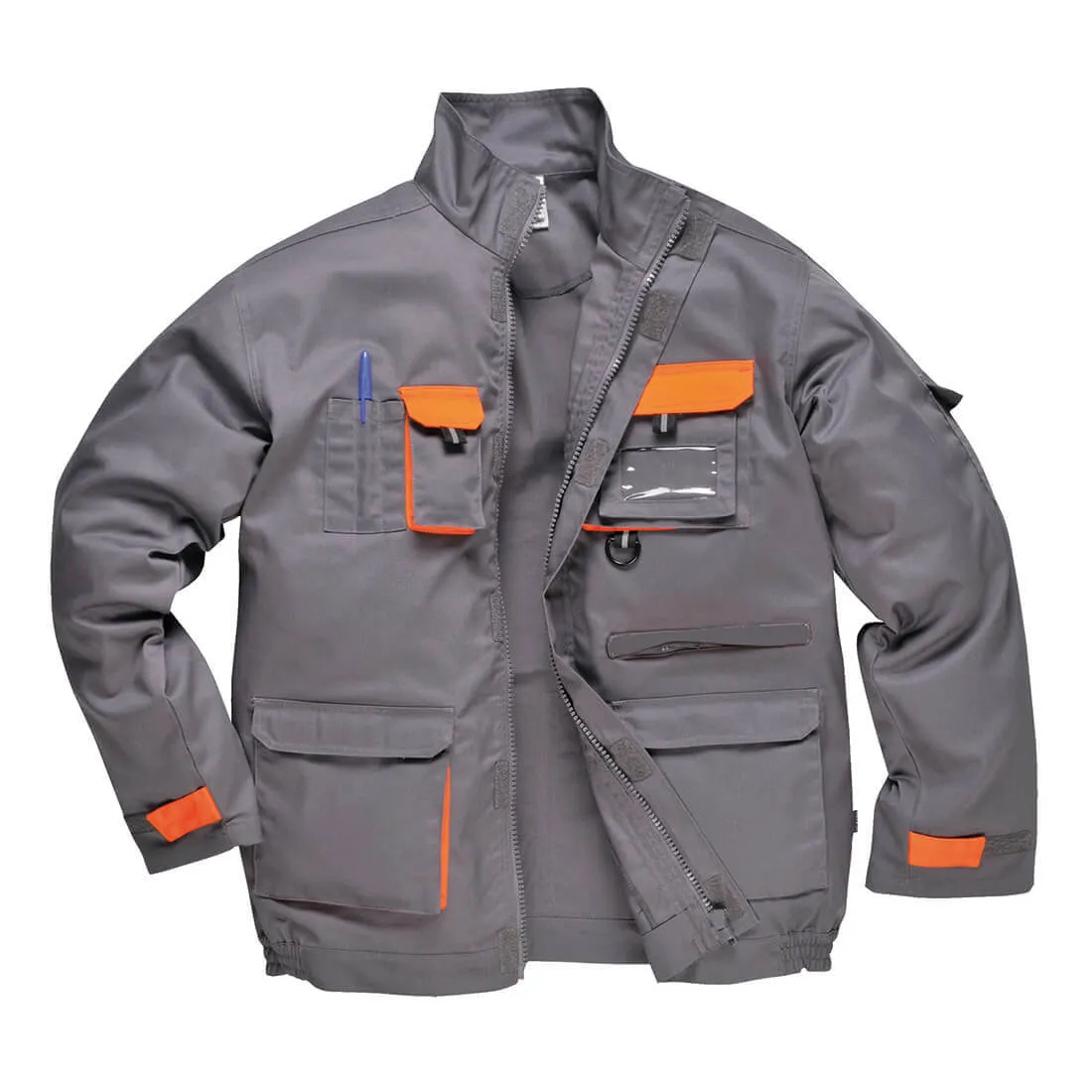 Portwest Mens Texo Contrast Work Jacket - Grey, 3XL