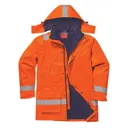 Biz Flame Mens Flame Resistant Antistatic Winter Jacket - Orange, S
