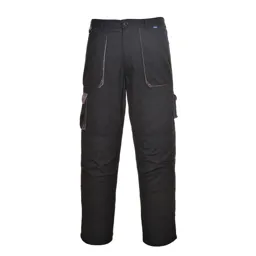 Portwest TX16 Contrast Lined Trousers - Black, XL