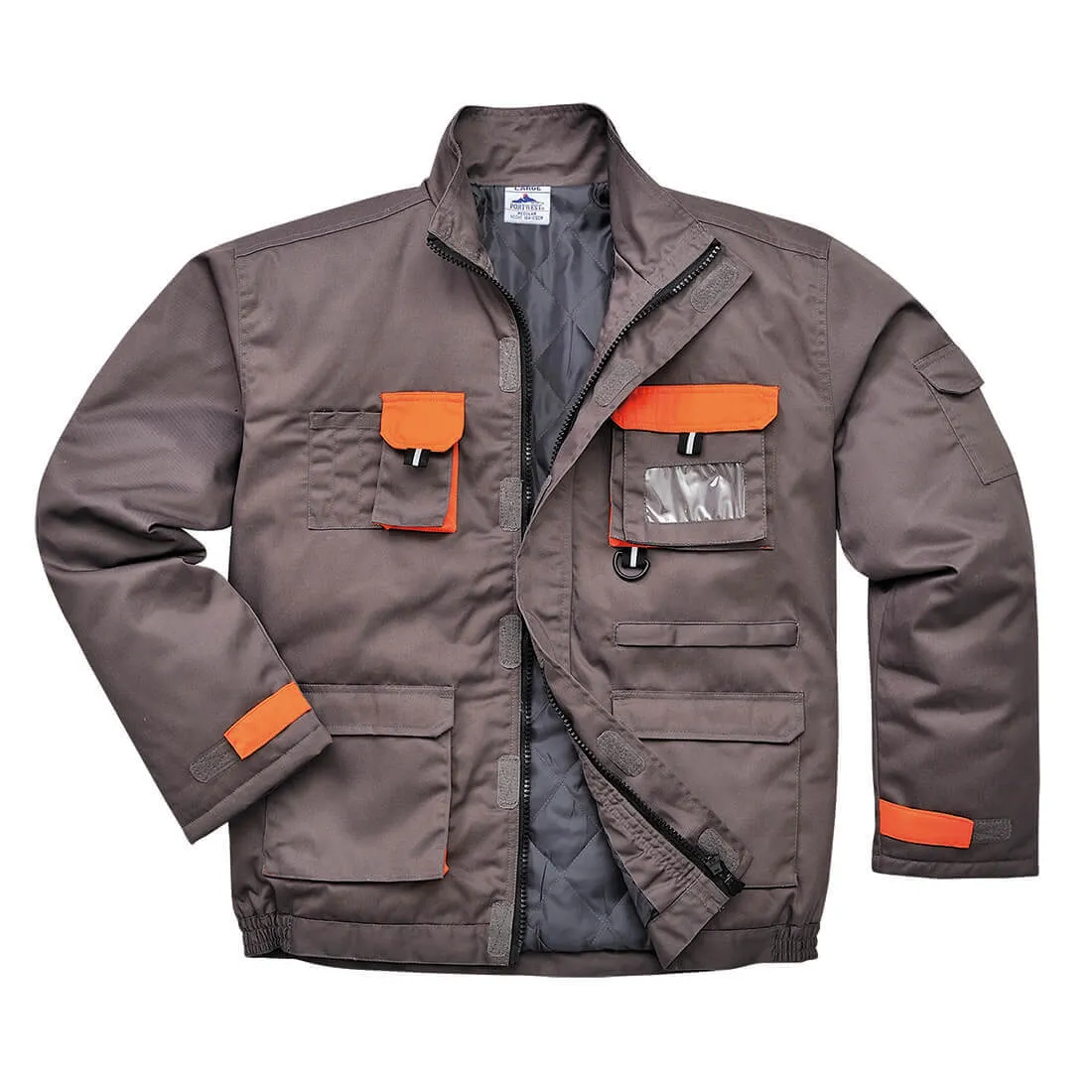 Portwest Mens Texo Contrast Padded Jacket - Grey, XL