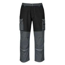 Portwest KS13 Granite Trousers - Grey / Black, Small, 31"