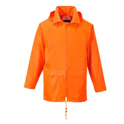 Classic Mens Rain Jacket - Orange, XL