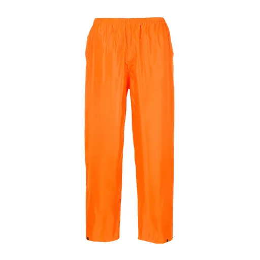 Classic Mens Water Splash Rain Trousers - Orange, S