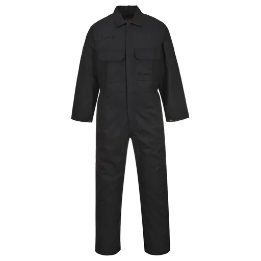 Biz Weld Mens Flame Resistant Overall - Black, Extra Small, 32"