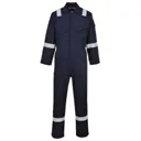 Biz Flame Mens Flame Resistant Lightweight Antistatic Coverall - Navy Blue, Extra Small, 32"