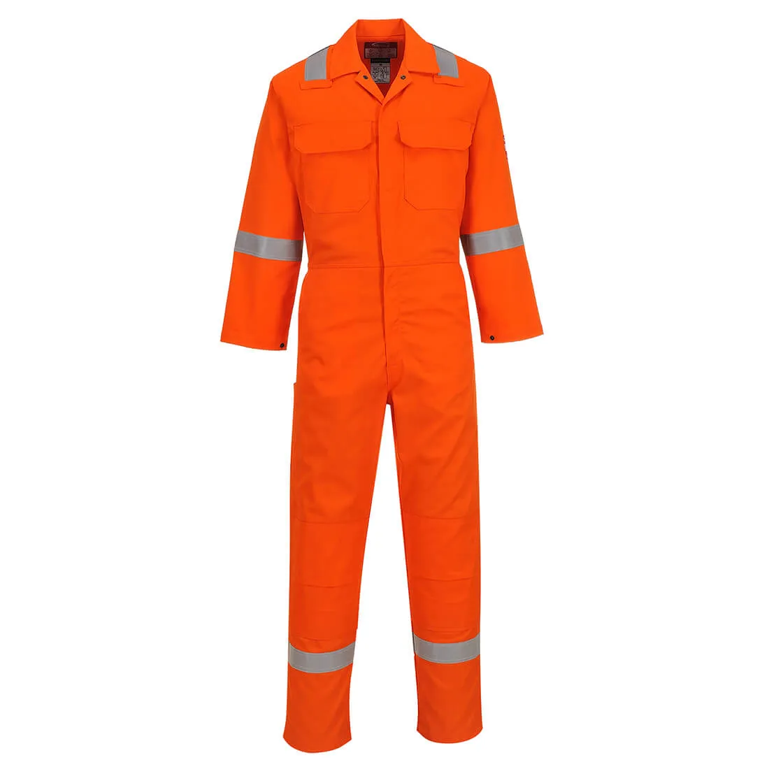 Biz Weld Mens Iona Flame Resistant Coverall - Orange, Medium, 34"