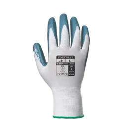 Portwest Flexo Grip Nitrile Tradesmans Gloves - Grey / White, S