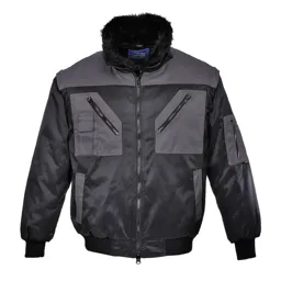 Portwest PJ20 Pilot Jacket 2 Tone - Black / Grey, 4XL