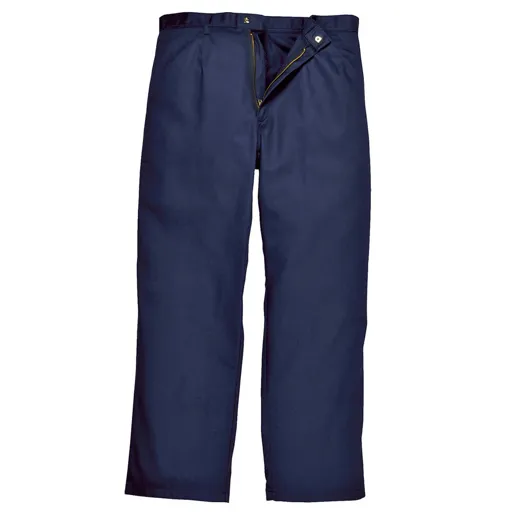Biz Weld Mens Flame Resistant Trousers - Navy Blue, Large, 34"