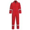 Biz Flame Mens Flame Resistant Lightweight Antistatic Coverall - Red, Medium, 32"