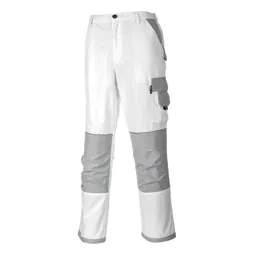 Portwest KS54 Painters Pro Trousers - White, Large, 31"