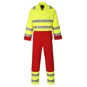 Biz Flame Mens Pro Flame Resistant Services Coverall - Yellow, S