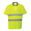 Portwest Mens Class 2 Hi Vis Cotton Comfort Polo Shirt - Yellow, M