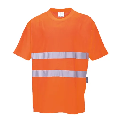 Hi Viz Mens Class 2 Cotton Comfort T Shirt - Orange, L