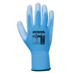Portwest PU Palm General Handling Grip Gloves - Blue, XL