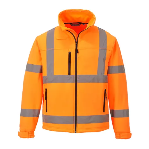 Portwest S424 Hi Vis Softshell jacket - Orange, XL